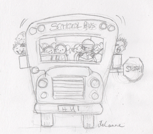Jehannes Doodles A Little School Bus Sketch On A Sunday
