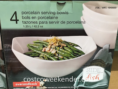 Serve delicious food in a overandback Porcelain Serving Bowl