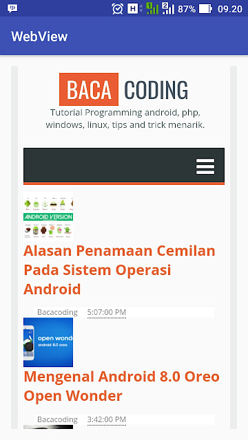 Cara Mudah Membuat Website Berbasis Android (WebView)