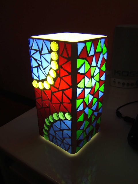 A Grono mosaic lamp