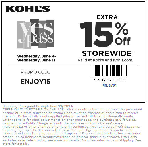 Free Printable Coupons: Kohls Coupons