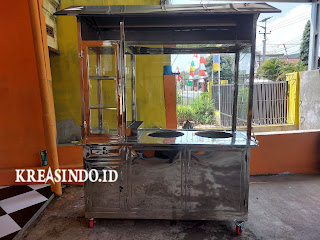 Gerobak Bakso Stainless pesanan Bpk Raffi di Sumedang Jawa Barat