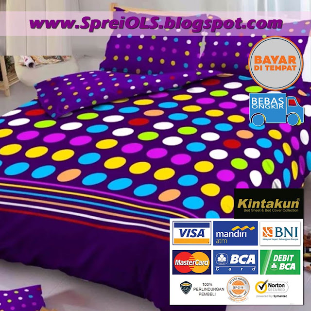 Sprei Kintakun D'luxe 180x200 Motif Polkadot