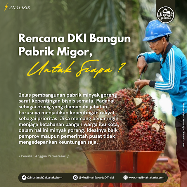 Rencana DKI Bangun Pabrik Migor, Untuk Siapa?
