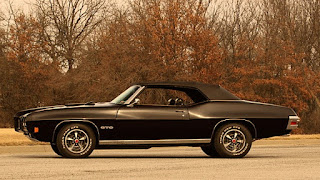 Valiant Black 1970 Pontiac LeMans GTO Side