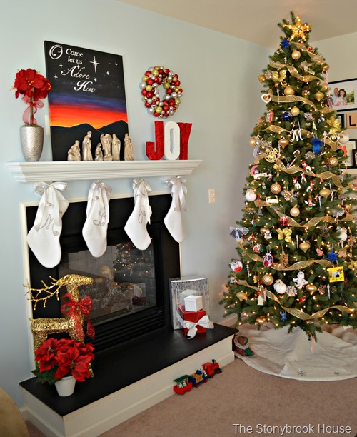 Christmas Art with Tree