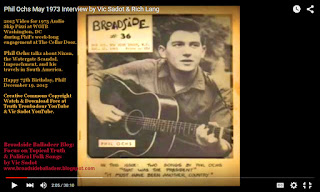  Phil Ochs May 1973 Interview by Vic Sadot & Rich Lang