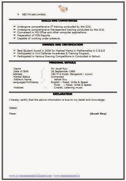 Over 10000 CV and Resume Samples with Free Download: Qualified CA Resume