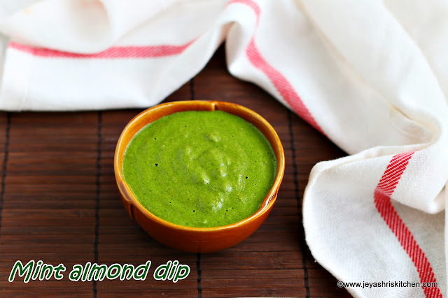 Mint almond dip