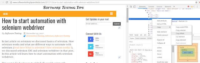 Finding Xpath In selenium webdriver