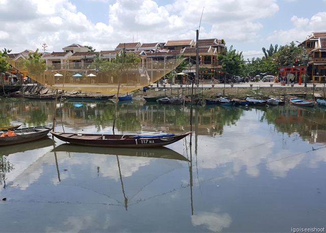 Hoi An ancient town and Thu Bon river side area 