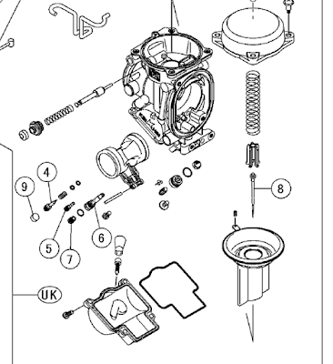 ZZR1200(ZX12) 的化油器爆炸圖