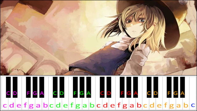 Native Faith (Touhou) Piano / Keyboard Easy Letter Notes for Beginners