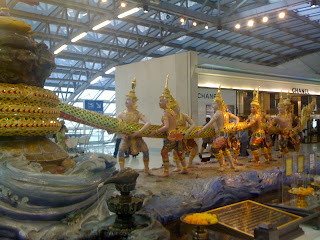 Suvarnabhumi Airport Bangkok Thailand departure hall 2010