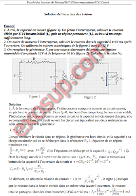 FS-Tétouan exerices corrigés électricité 2 smp s3