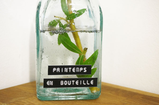 DIY étiqueteuse : bouteille décorative, vase