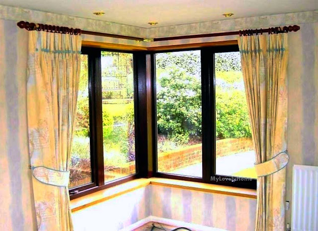 L Shape Window Curtain Rod Ideas