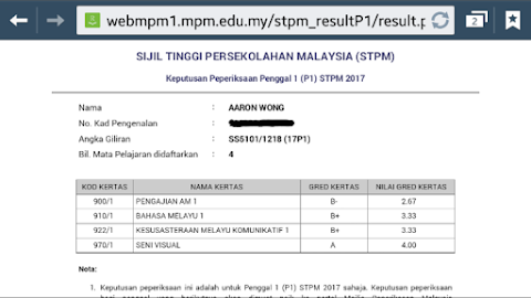 semakan stpm penggal 2 2017