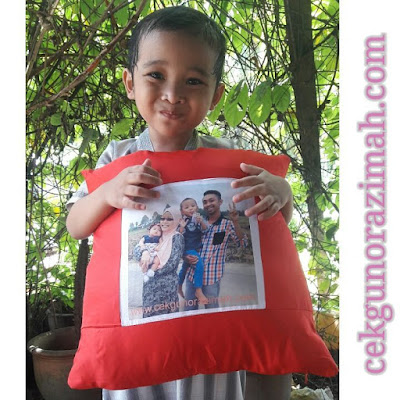 review printcious, bantal bergambar DIY, tempah bantal bergambar