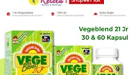 Vegeblend 21 Junior Ekstrak 21 Jenis Sayuran - 30 & 60 Kapsul Suplemen Sayuran Untuk Anak