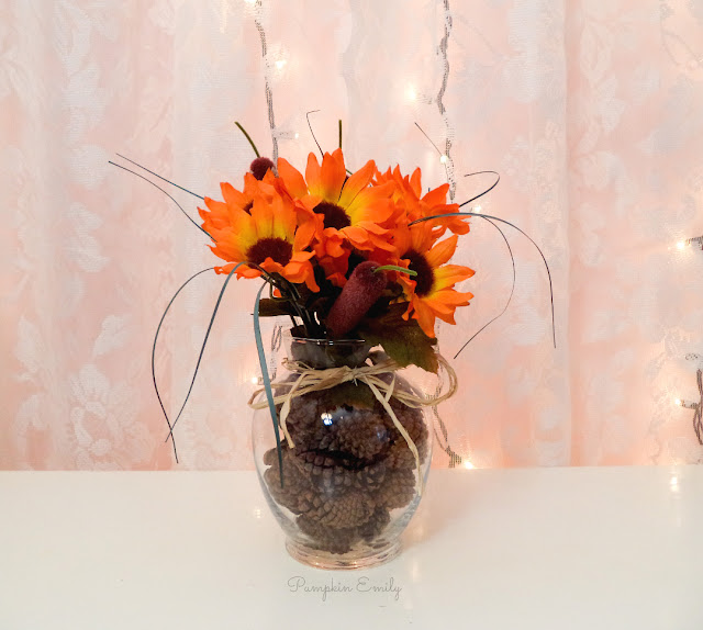 DIY Fall Flower Arrangement