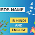 Birds name in Hindi and English - 50+ पक्षियों के नाम 