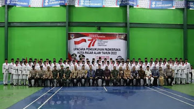 68 Anggota Paskibraka Pagaralam Dikukuhkan