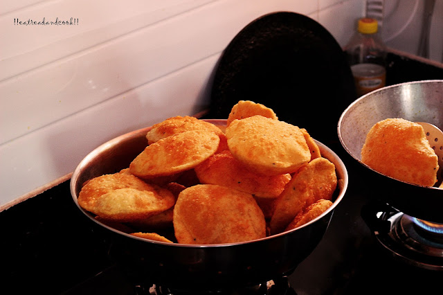 how to make Hing er Kochuri / Hing ~ Bengali Asafoetida flavoured Kachori recipe and preparation with step by step pictures