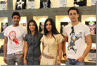 Designer Rish Oberoi, Kinjal Parikh and Shagun Shah of SOBO with Imran Khan