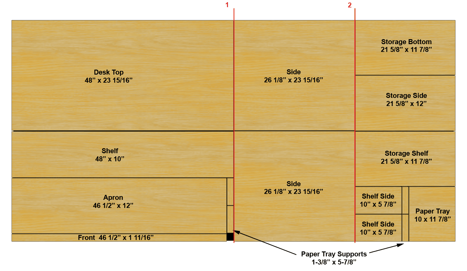 plywood computer desk plans