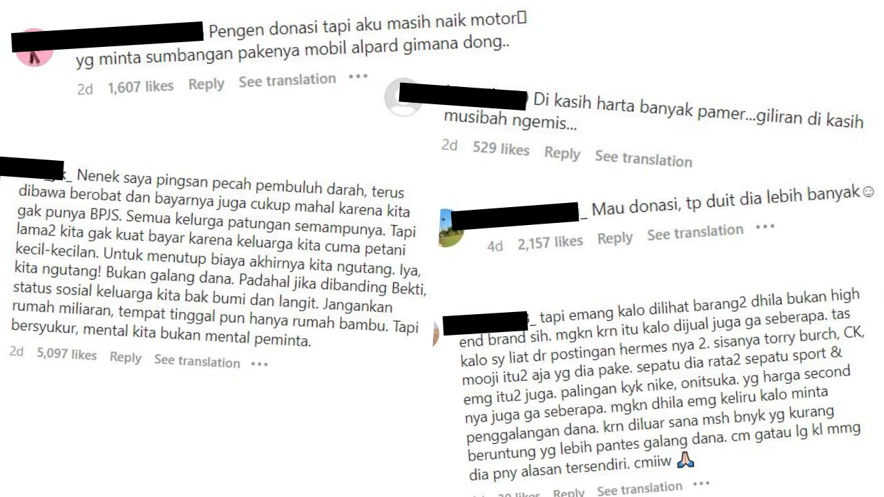 netizen tentang penggalangan dana