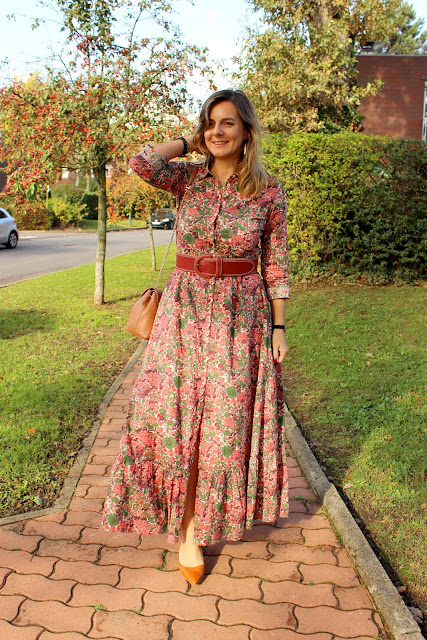 Look robe longue, sézane, sac lancaster, les petites bulles de ma vie