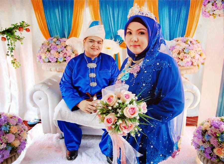 KOLEKSI SULAMAN YATI Baju Peplum Pengantin Royal Blue 