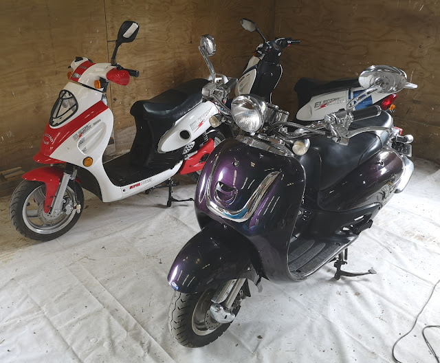 Honda Joker Replica Scooter along with donor Electric Scooters