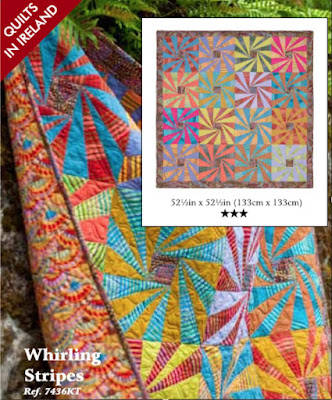 Whirling stripes quilt from Quilts in Ireland