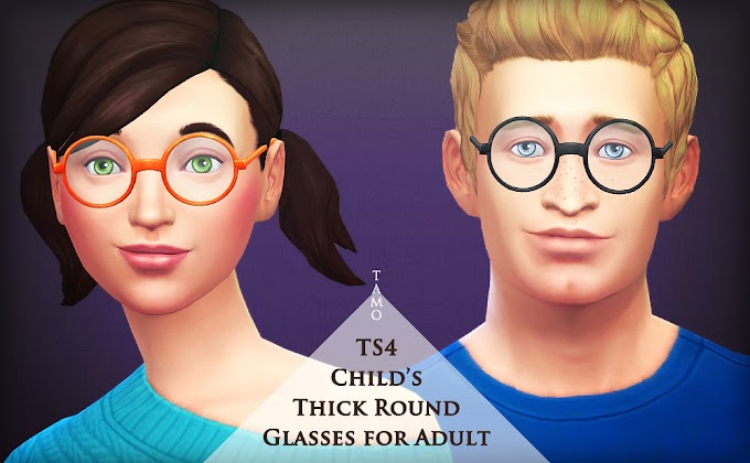 [TS4] Child's Thic Round Glasses for All
