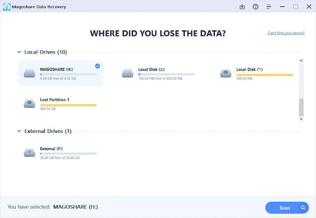 Magoshare Data Recovery 4.5 - Data Recovery Software