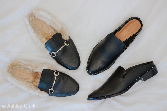 Target furry mules target black stud mules 