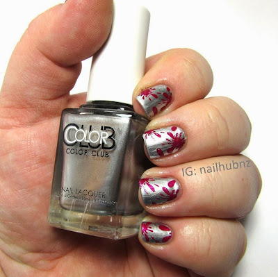 Color Club On The Rocks and OPI Chick Flick Cherry