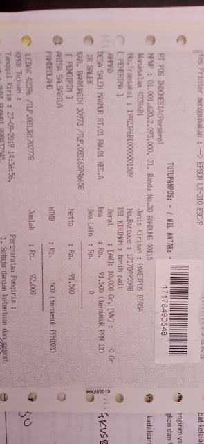 Testimoni Pengiriman Benih Padi Japonica - 115 HST