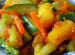 Crunchy Turmeric Vegetable Pickles Acar Kuning