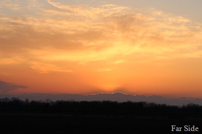 Clouds look like mountains