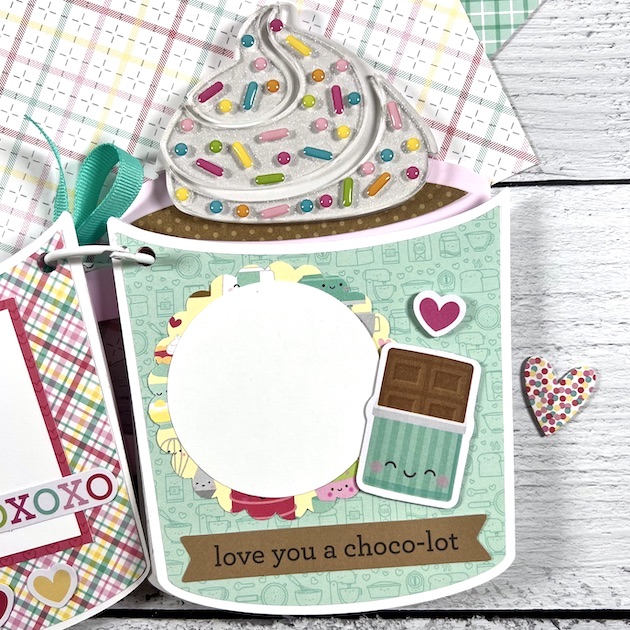 Hot Chocolate Scrapbook Mini Album Page