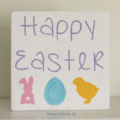 Finished easter painted decor sign