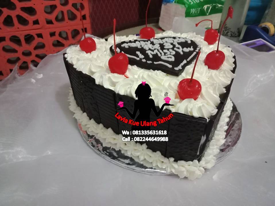Gambar Kue Ulang Tahun Coklat Bentuk Love Berbagai Kue