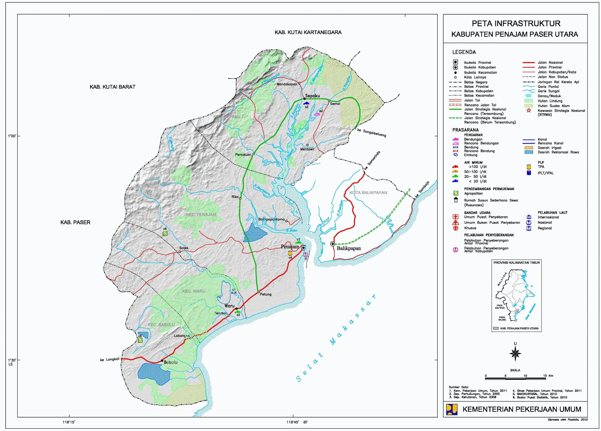 Peta Kota Peta Kabupaten  Penajam Paser Utara 