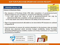 Revised Standard Operating Procedures for Purchase Order and Goods Receipt