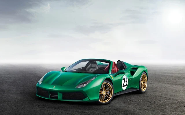 Ferrari 488 Spider The Green Jewel Car wallpaper.