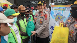Kapolres Serang berikan Bantuan 100 Paket Sembako kepada Opang dan Sopir Angkot