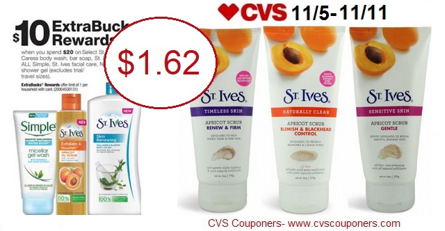 http://www.cvscouponers.com/2017/11/hot-st-ives-face-scrub-only-162-at-cvs.html